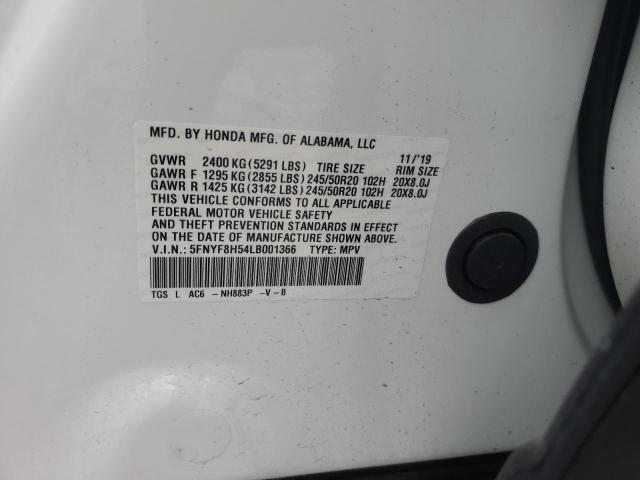 5FNYF8H54LB001366 Honda Passport Exl