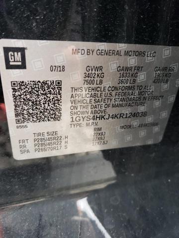 1GYS4HKJ4KR124038 Cadillac Escalade Esv Luxury