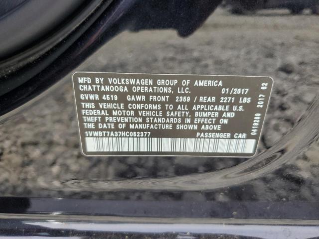 1VWBT7A37HC052377 Volkswagen PASSAT SE