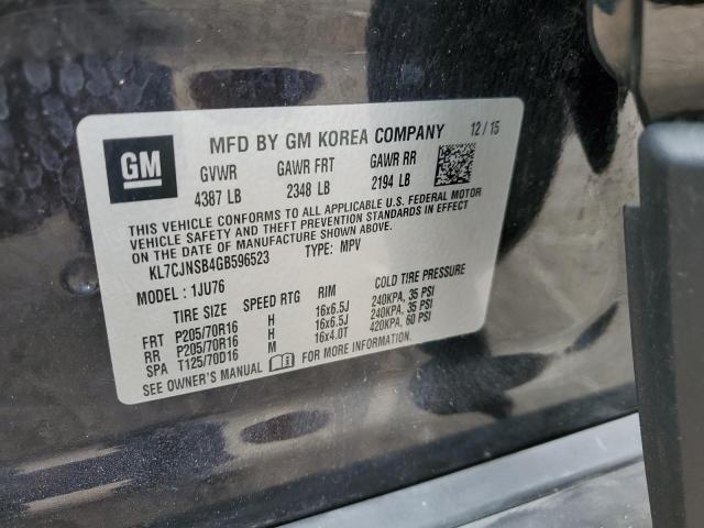 KL7CJNSB4GB596523 Chevrolet TRAX LS
