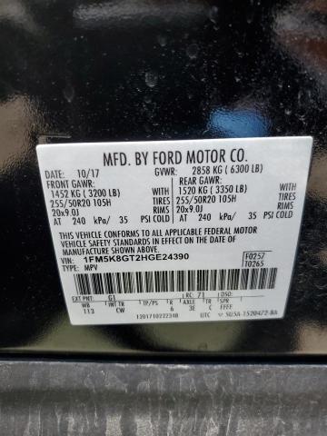 1FM5K8GT2HGE24390 Ford EXPLORER SPORT