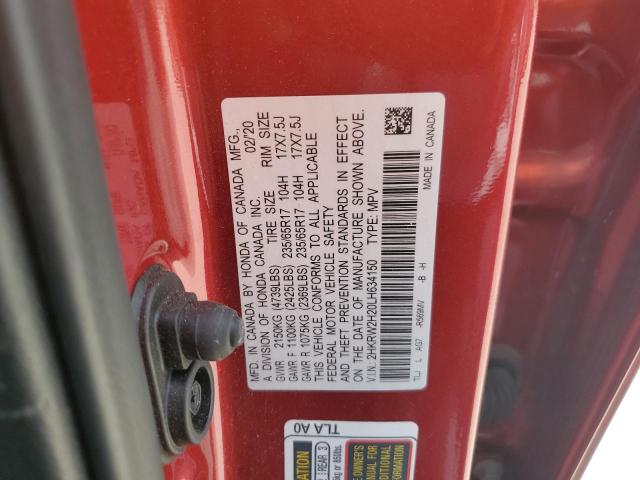 2HKRW2H20LH634150 Honda CR-V LX