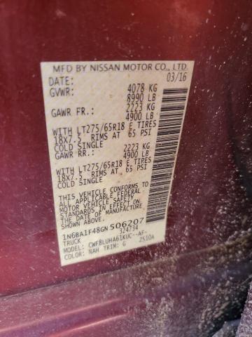 1N6BA1F48GN506207 Nissan Titan Xd Sl