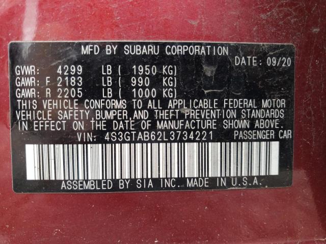 4S3GTAB62L3734221 Subaru Impreza
