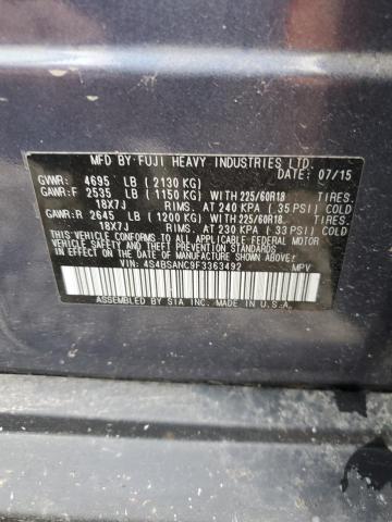 4S4BSANC9F3363492 Subaru Outback 2.5i Limited