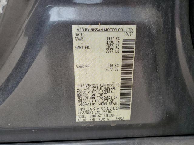 1N4AL3AP2HN316769 Nissan ALTIMA 2.5