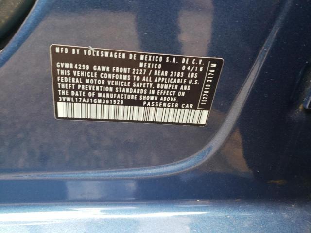 3VWL17AJ1GM361929 Volkswagen JETTA SEL