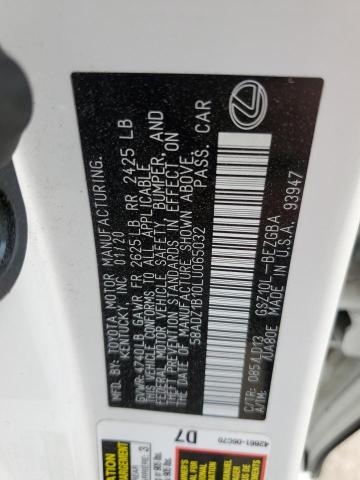 58ADZ1B10LU065032 Lexus ES 350