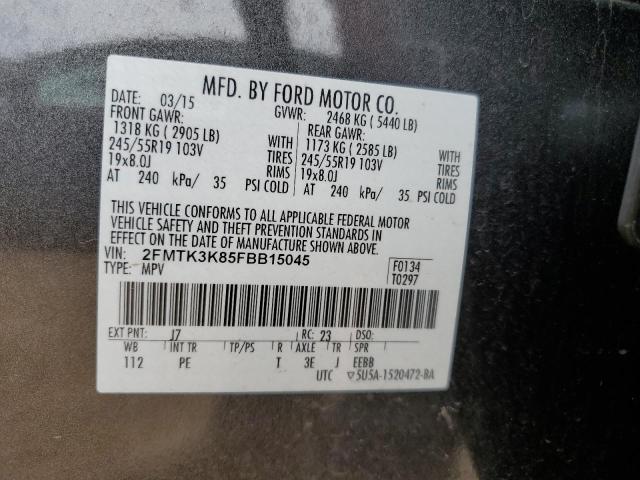 2FMTK3K85FBB15045 Ford Edge Titanium