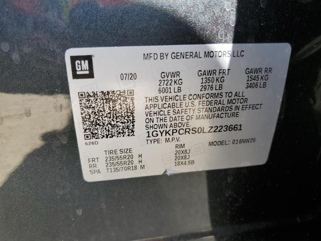 1GYKPCRS0LZ223661 Cadillac Xt6 Premium Luxury