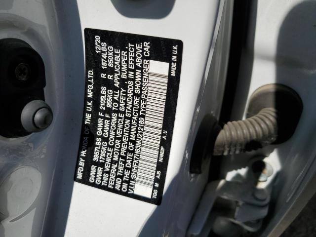 SHHFK7H63MU212189 Honda CIVIC EX