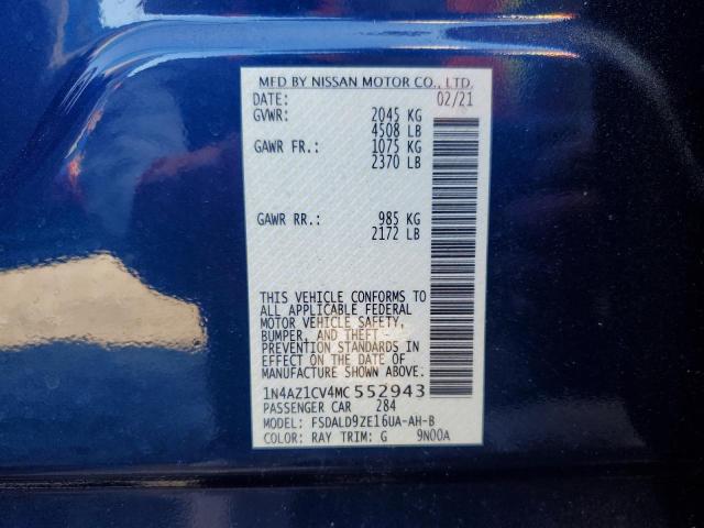 1N4AZ1CV4MC552943 Nissan LEAF SV