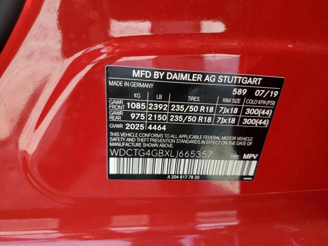 WDCTG4GBXLJ665357 Mercedes-Benz Gla 250 4matic
