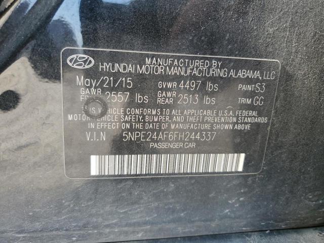 5NPE24AF6FH244337 Hyundai SONATA SE
