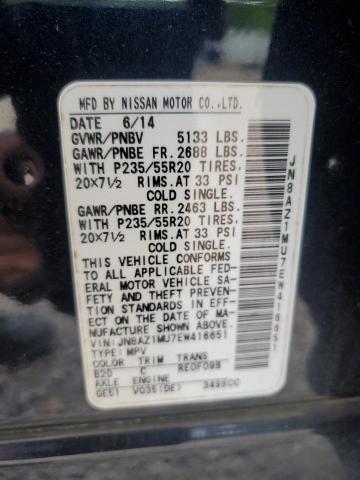 JN8AZ1MU7EW416651 Nissan MURANO S