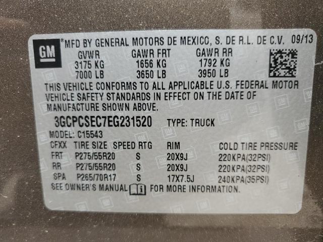 3GCPCSEC7EG231520 Chevrolet Silverado C1500 Ltz