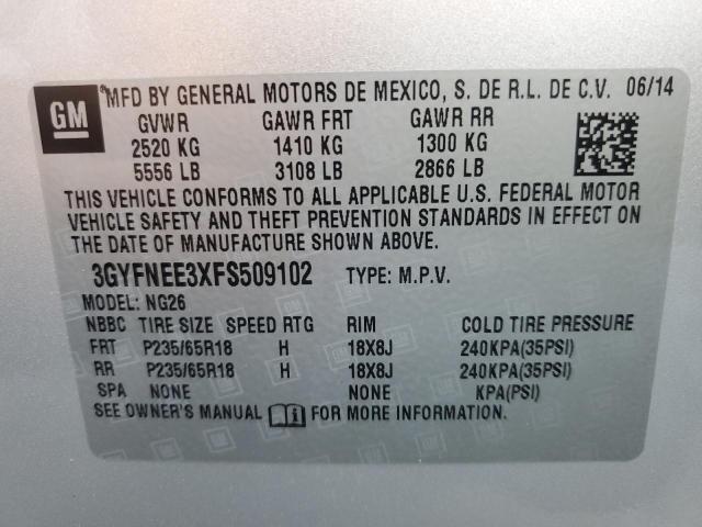 3GYFNEE3XFS509102 Cadillac Srx Luxury Collection