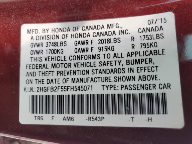 2HGFB2F55FH545071 Honda Civic Lx