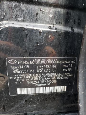 5NPE24AF5FH240389 Hyundai SONATA SE