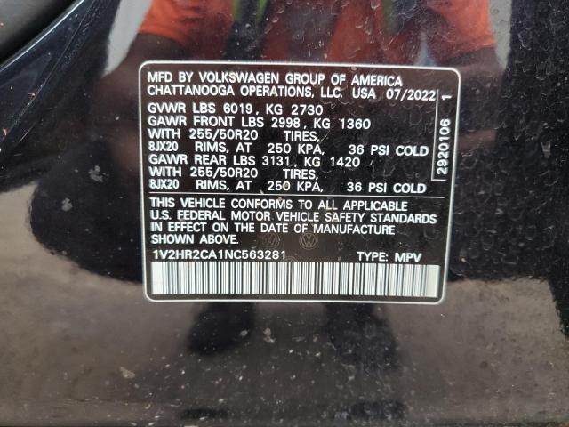 1V2HR2CA1NC563281 Volkswagen ATLAS SE