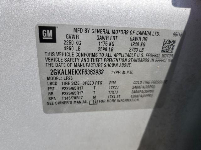 2GKALNEKXF6363932 GMC TERRAIN SL