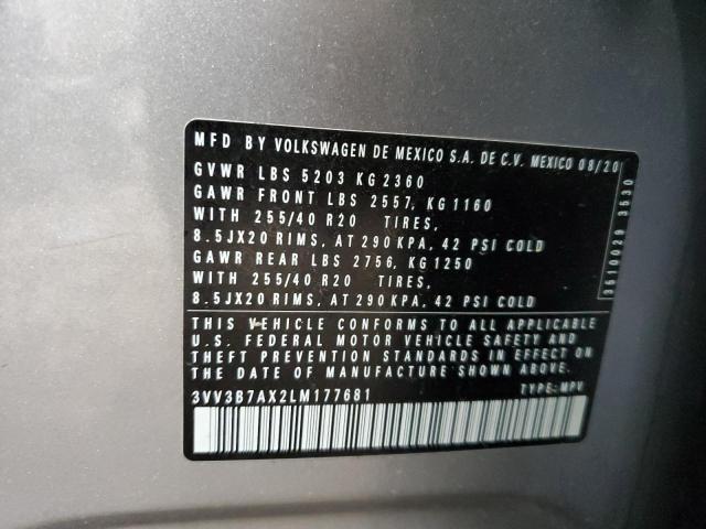 3VV3B7AX2LM177681 Volkswagen TIGUAN SE