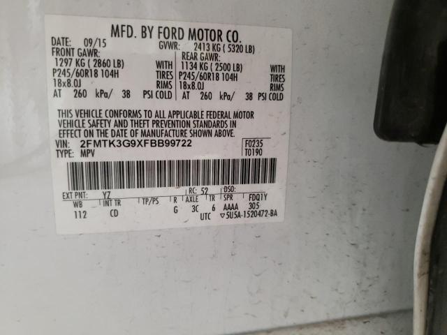 2FMTK3G9XFBB99722 Ford EDGE SE