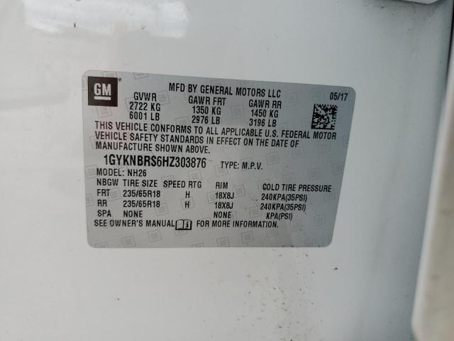 1GYKNBRS6HZ303876 Cadillac XT5 LUXURY