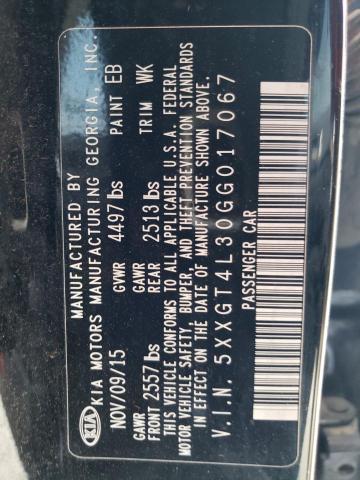 5XXGT4L30GG017067 KIA Optima Lx