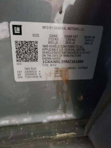 1GKKNRLS9MZ161884 GMC ACADIA SLE