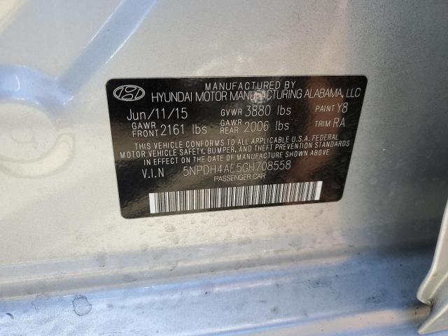 5NPDH4AE5GH708558 Hyundai ELANTRA SE