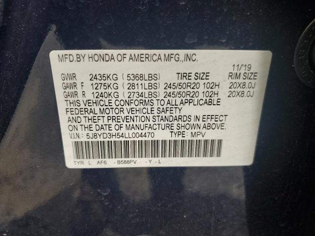 5J8YD3H54LL004470 Acura Mdx Technology