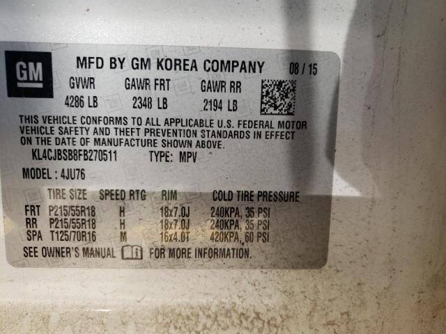 KL4CJBSB8FB270511 Buick Encore Convenience