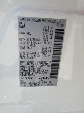 5N1DR2CN8LC577030 Nissan Pathfinder Sl