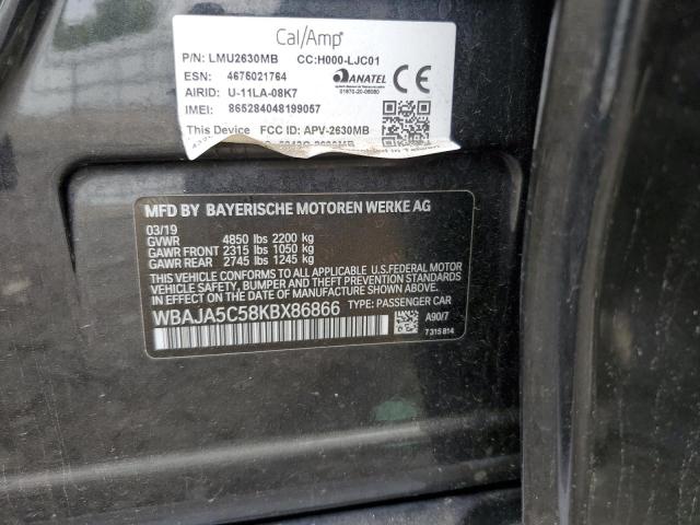 WBAJA5C58KBX86866 BMW 530 I