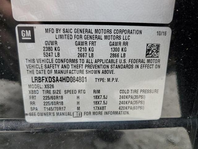 LRBFXDSA4HD084801 Buick Envision Essence