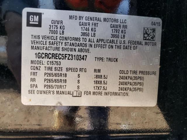1GCRCREC5FZ310347 Chevrolet Silverado C1500 Lt