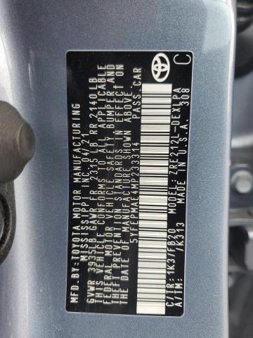 5YFEPMAE4MP233314 Toyota COROLLA LE