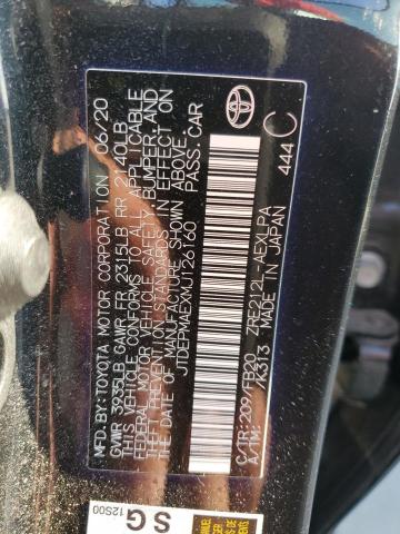 JTDEPMAEXMJ126160 Toyota COROLLA LE