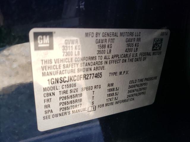 1GNSCJKC0FR277465 Chevrolet Suburban C1500 Lt
