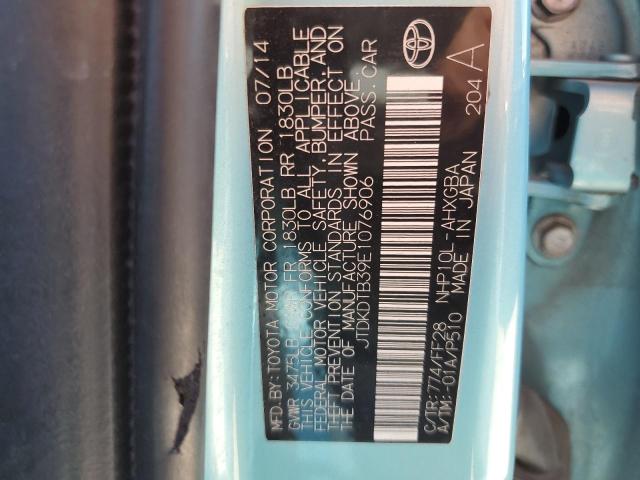 JTDKDTB39E1076906 Toyota PRIUS C
