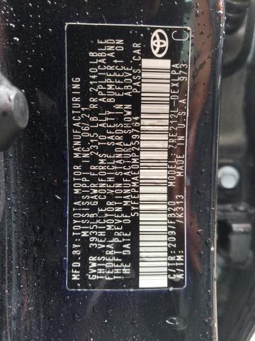 5YFEPMAE0MP259764 Toyota COROLLA LE