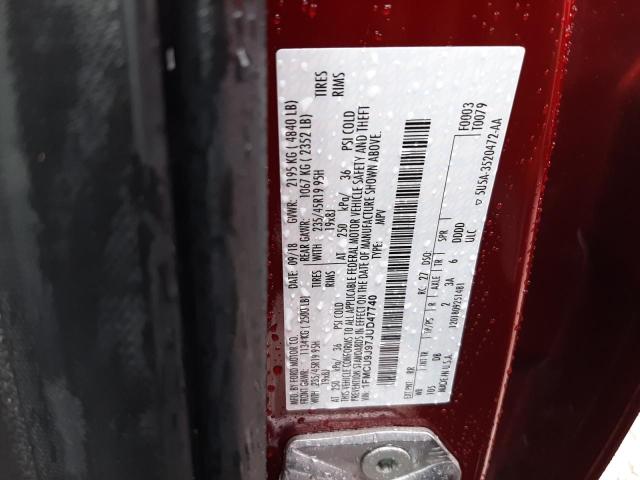 1FMCU9J97JUD47740 Ford Escape Titanium