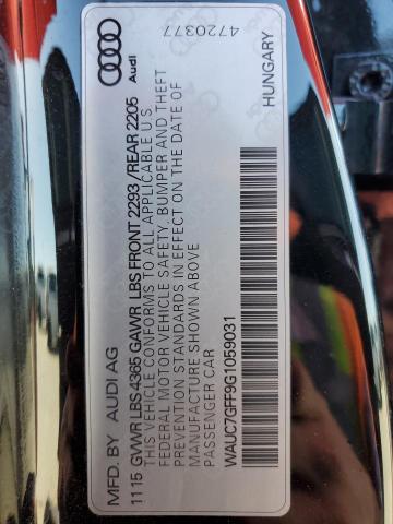 WAUC7GFF9G1059031 Audi A3 Premium Plus