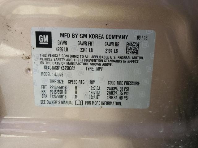 KL4CJASB1KB750362 Buick Encore Preferred