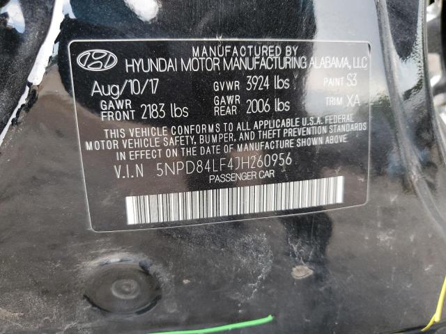 5NPD84LF4JH260956 Hyundai ELANTRA SEL