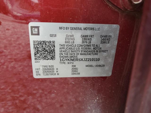 1GYKNERSXJZ210110 Cadillac Xt5 Premium Luxury