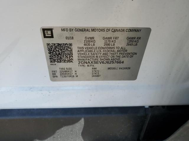 2GNAXSEV6J6257664 Chevrolet EQUINOX LT