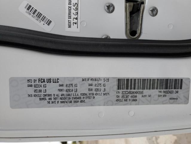 2C3CDXBG0KH643505 Dodge Charger Sxt