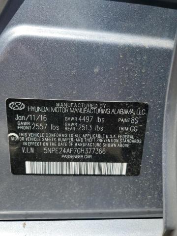 5NPE24AF7GH377366 Hyundai SONATA SE